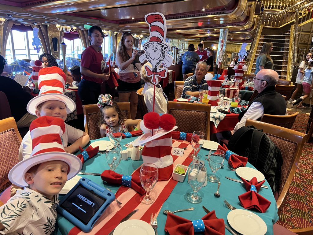 Kids enjoying holiday travel activities on a cruise ship – family breakfast experience