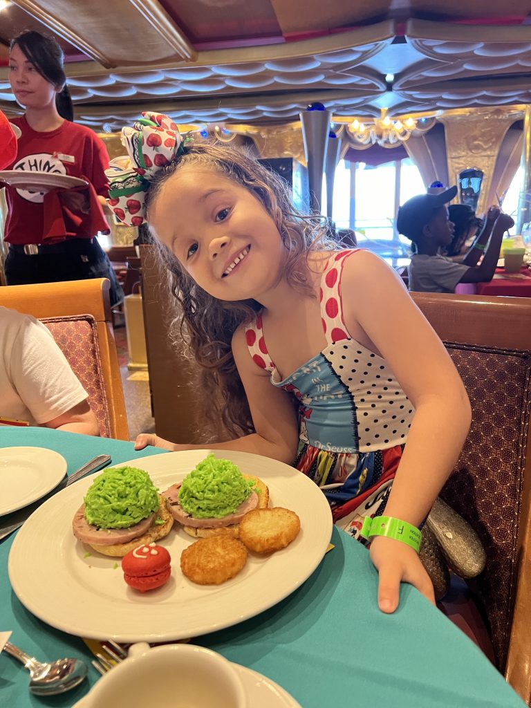 Holiday travel for families – Green Eggs and Ham breakfast on a cruise
